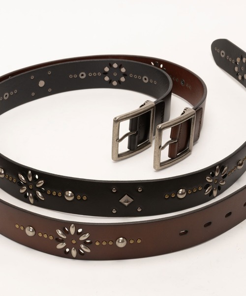 SVEC（シュベック） ベルト フラワースタッズ ギャリソンベルト メンズ