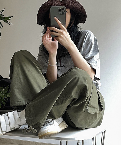 「chuclla」 カーゴパンツ M カーキ レディース_画像8