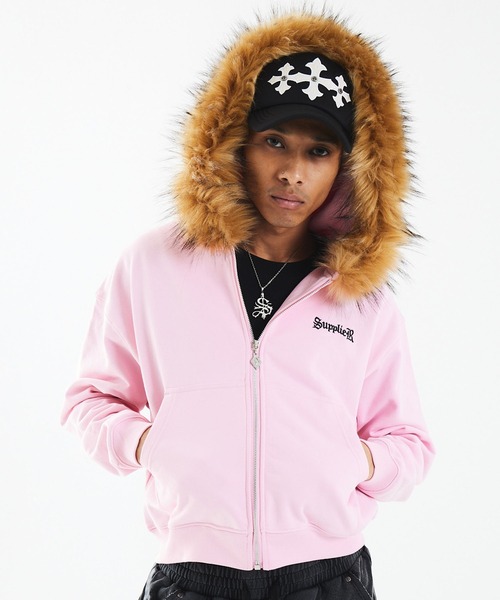 SUPPLIER（サプライヤー） パーカー ジップフーディ｜Faux Fur Cross