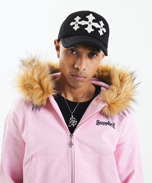 SUPPLIER（サプライヤー） パーカー ジップフーディ｜Faux Fur Cross