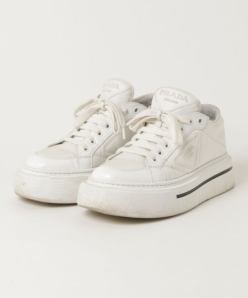 PRADA（プラダ） マクロ Re Nylon ローカットスニーカー 36.5 ホワイト