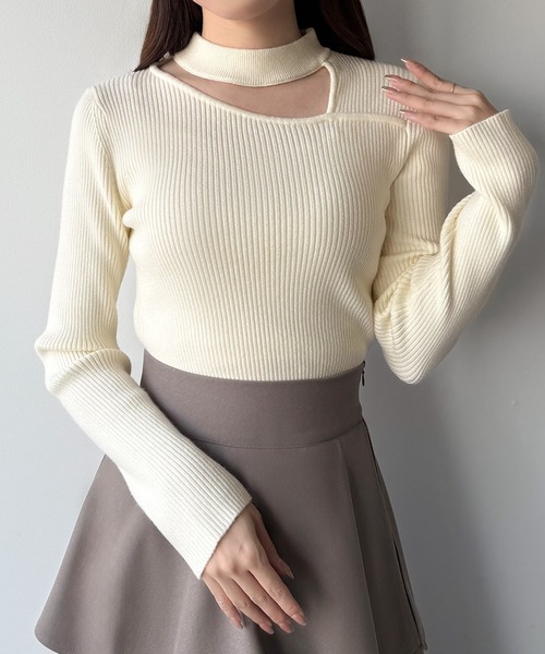 「mipiarl」 長袖ニット LARGE ブラック レディース_画像7