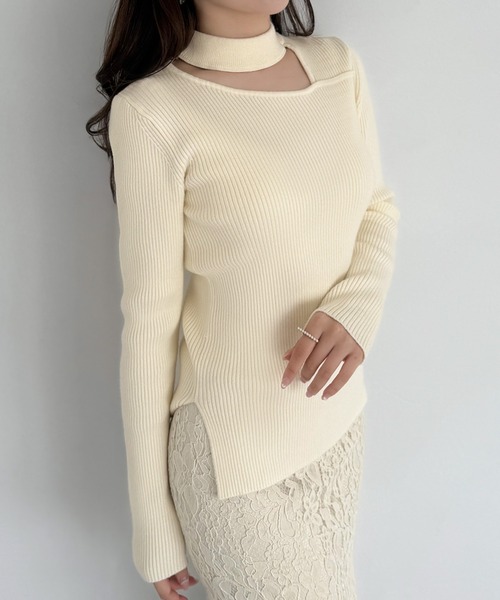 「mipiarl」 長袖ニット LARGE ブラック レディース_画像9