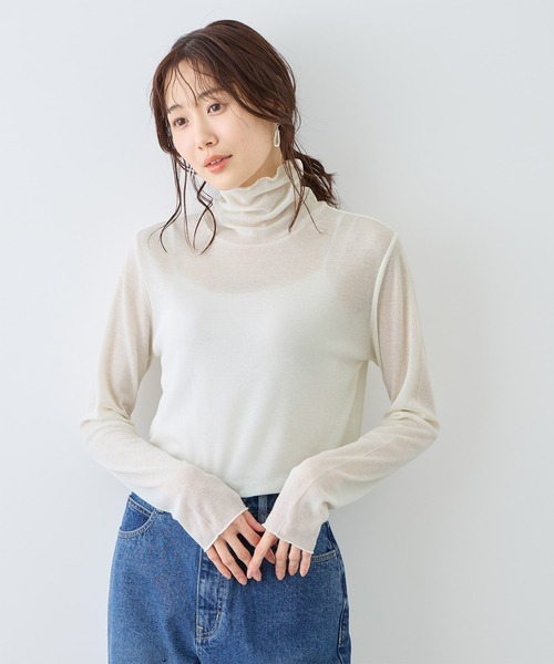 ROPE' PICNIC（ロペ ピクニック） tシャツ ラメシアーリブタートル