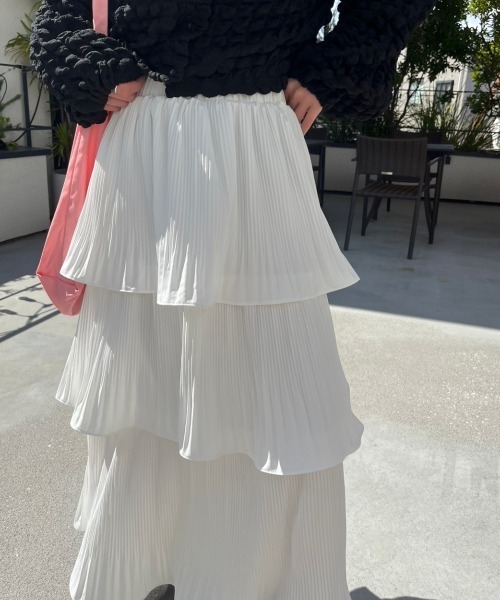 「nemne store」 フリルスカート MEDIUM アイボリー レディース_画像9