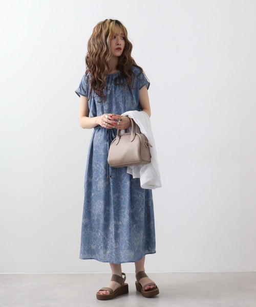 「Anna Nicola」 半袖ワンピース 38 ダークグレー レディース_画像3