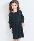 ワンピース 「リブコットン100」ガールズ レースフリル フレアテレコワンピース キッズ 子供服 女の子 関連画像1