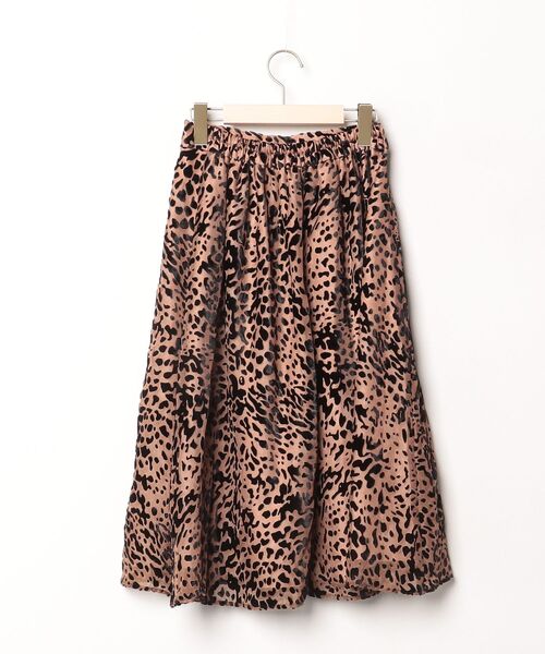 「MIIA」 花柄フレアスカート FREE ベージュ レディース_画像2