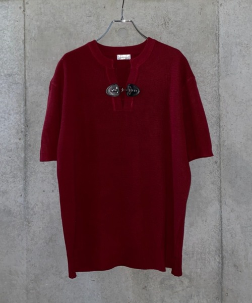 lilful tシャツ 「26年春夏新作」ファイヤーマンフックVネックニットT