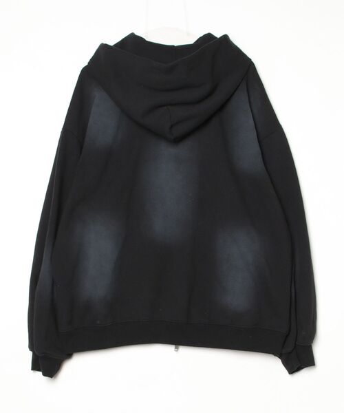 「SEQUENZ」 ジップアップパーカー X-LARGE ブラック メンズ_画像2