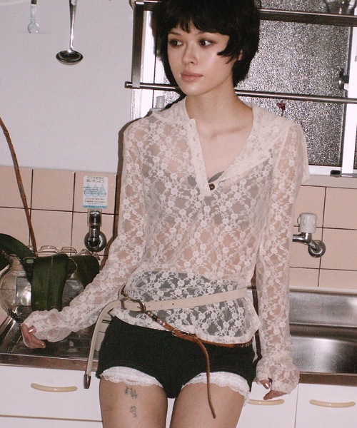 igi パーカー LACE HOODIE TEE / レースフーディー レディース