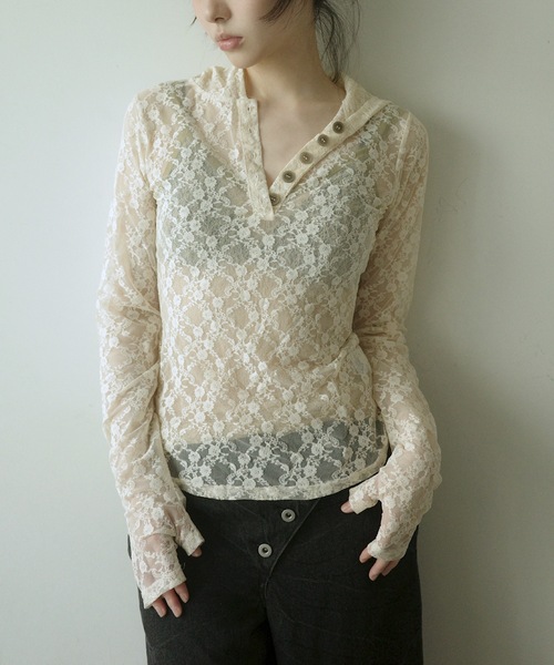 igi パーカー LACE HOODIE TEE / レースフーディー レディース