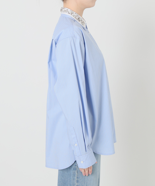 IENA（イエナ） ブラウス シャツ 2wayビジュークレリックシャツ