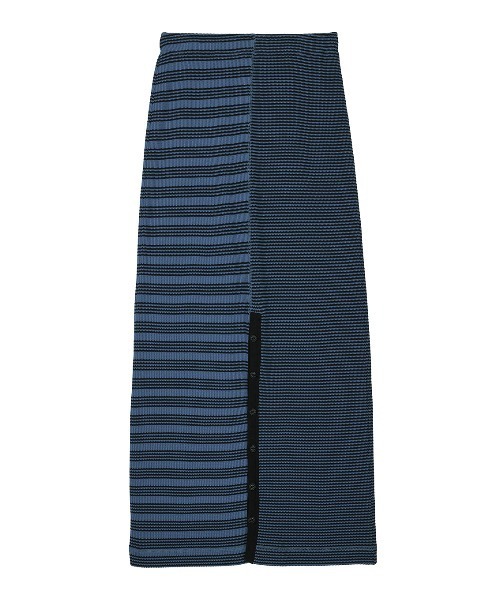 Ameri アメリ プリーツスカート ブラウン×青花柄　Mサイズ Ameri（アメリ） スカート MILLER×Ameri 2WAY WAFFLE SKIRT : ZOZOTOWN