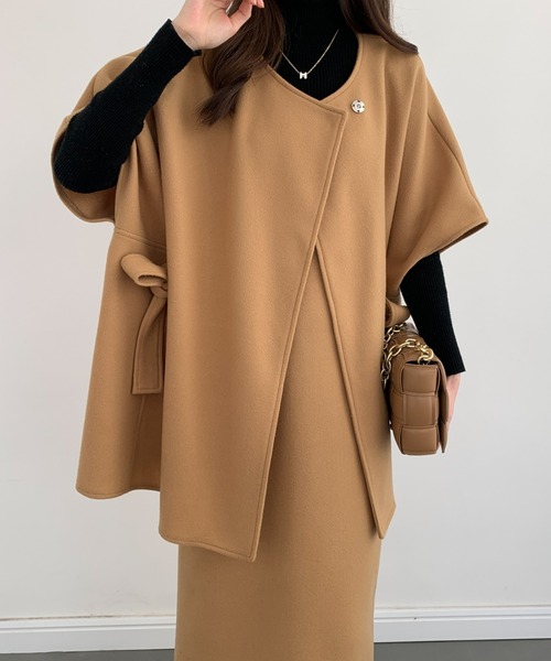 「ECLIN」 セットアップ M ベージュ レディース_画像4