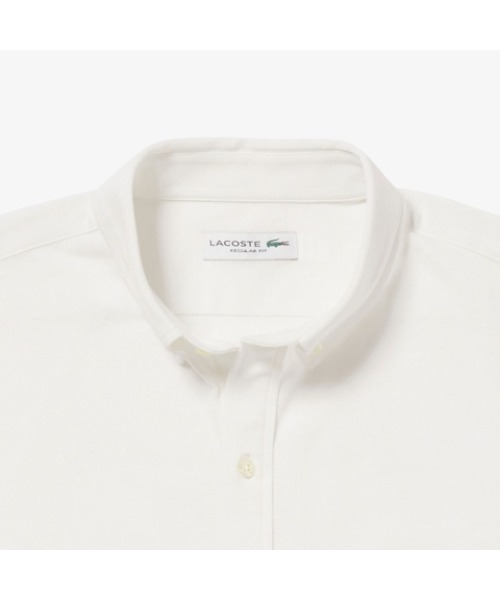 LACOSTE ホワイト ポロシャツ　長袖 LACOSTE（ラコステ） 長袖ポロシャツ ホワイト - ZABOU