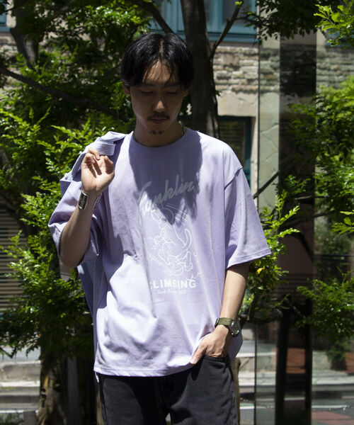 「Franklin Climbing」 半袖Tシャツ L ライトパープル メンズ_画像5