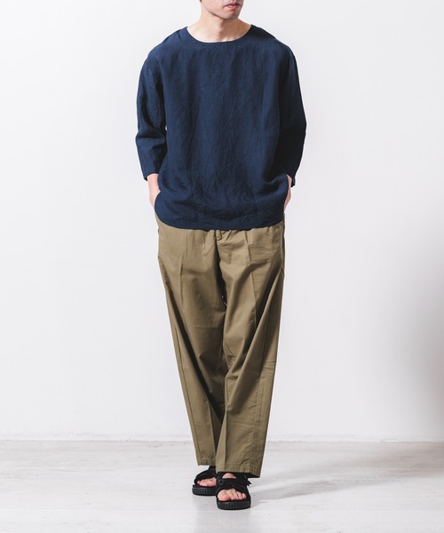 「quadro」 長袖シャツ MEDIUM ネイビー メンズ_画像3