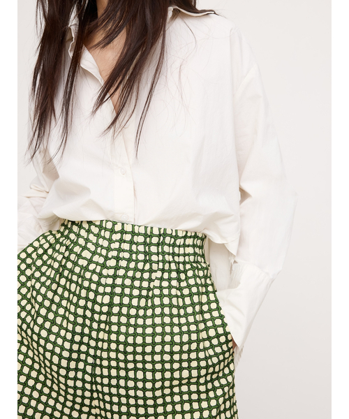 ワイドパンツ パンツ リネン キュロット レディースの画像