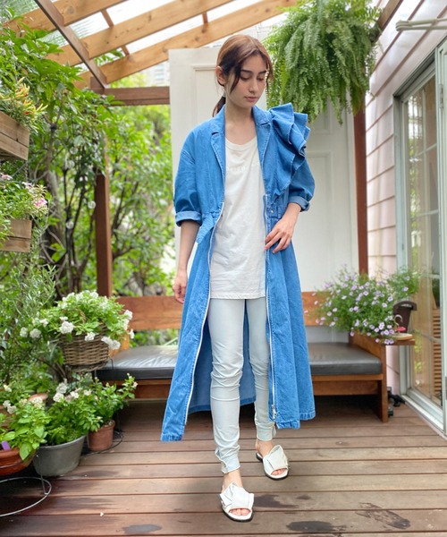 「AVIE」 デニムパンツ 38 インディゴブルー レディース_画像5