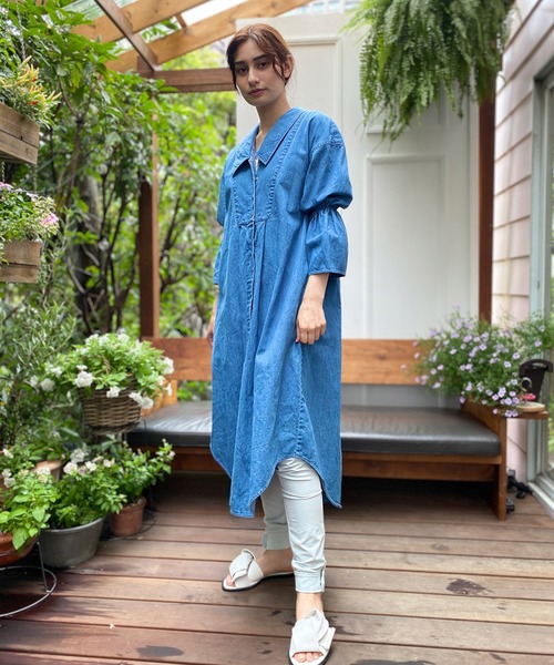 「AVIE」 デニムパンツ 38 インディゴブルー レディース_画像7