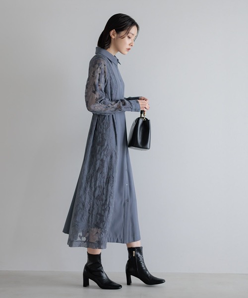 「Andemiu」 シャツワンピース FREE ベージュ レディース_画像7