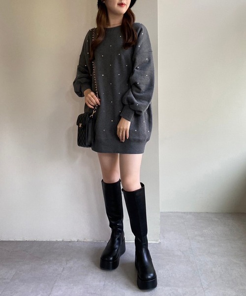 「one after another NICE CLAUP」 スウェットカットソー FREE グレー レディース_画像5
