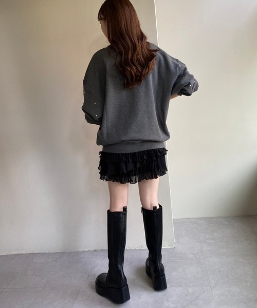 「one after another NICE CLAUP」 スウェットカットソー FREE グレー レディース_画像9