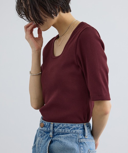 tシャツ プリマベールファームリーリブT / UVケア・洗える・新色追加 レディースの画像
