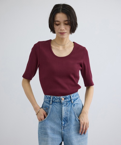 tシャツ プリマベールファームリーリブT / UVケア・洗える・新色追加 レディースの画像