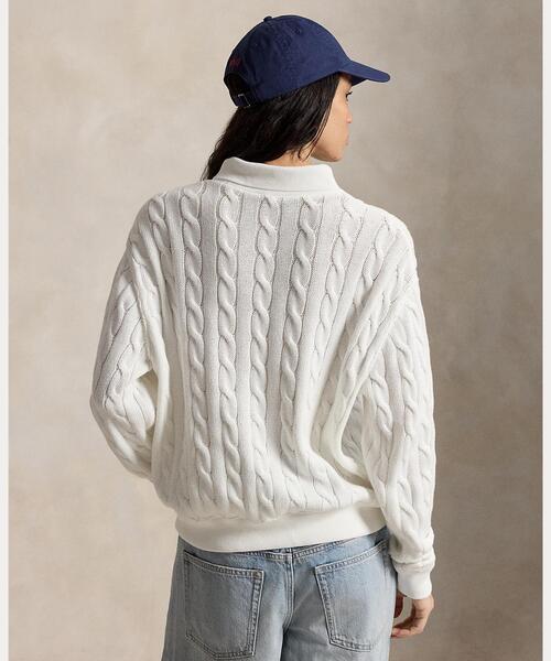 happylife　良品　ポロラルフローレン　レディース　ニットコットン POLO RALPH LAUREN（ポロ・ラルフローレン） ニット セーター ケーブル