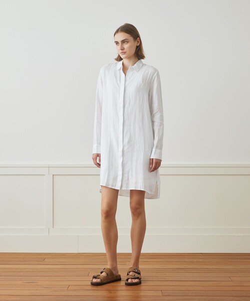 「JAMES PERSE」 シャツワンピース 0 ホワイト レディースの画像