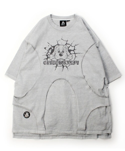 ガルフィー ロンT グレー GALFY（ガルフィー） tシャツ 「GALFY/ガルフィー」穴の向こうにわん