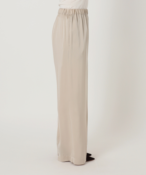 スラックス パンツ *SILK SATIN イージーパンツ レディースの画像