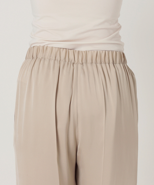 スラックス パンツ *SILK SATIN イージーパンツ レディースの画像