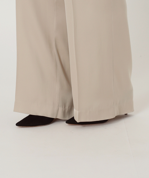スラックス パンツ *SILK SATIN イージーパンツ レディースの画像