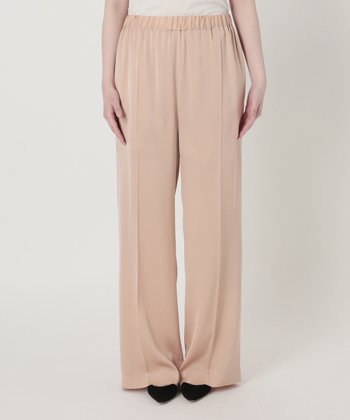 スラックス パンツ *SILK SATIN イージーパンツ レディースの画像