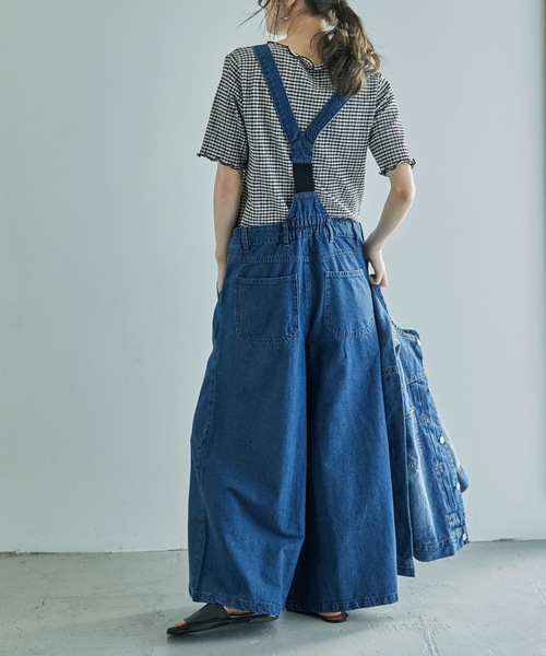 「Fashion Letter」 オールインワン 3L ワンウォッシュ レディース_画像4