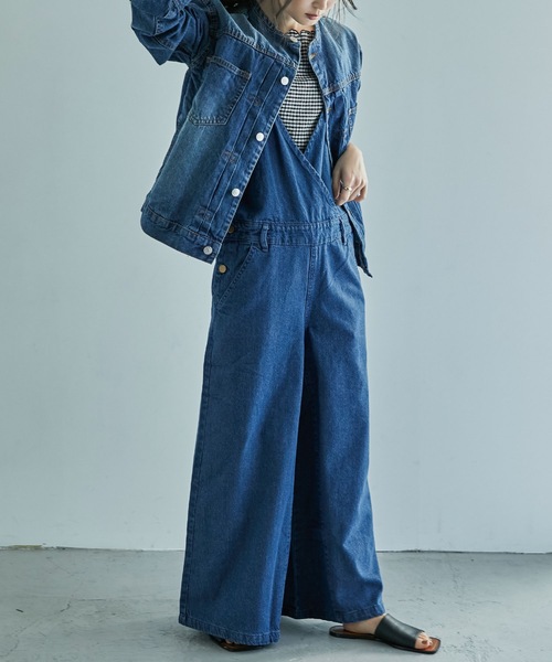 「Fashion Letter」 オールインワン 3L ワンウォッシュ レディース_画像5
