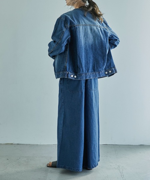 「Fashion Letter」 オールインワン 3L ワンウォッシュ レディース_画像8
