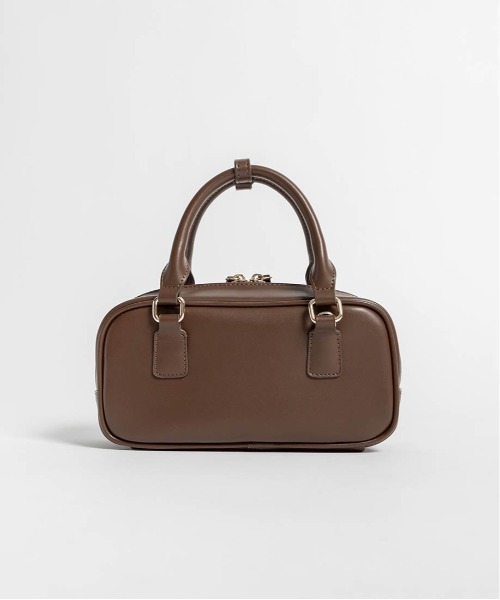 美品 モノグラム ボストンバッグ ハンドバッグ RANDA（ランダ） ハンドバッグ 2WAY モノグラムエンボスミニボストン