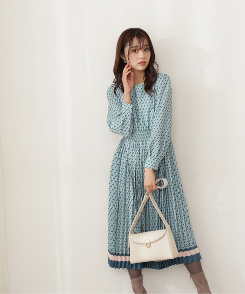「PROPORTION BODY DRESSING」 長袖ワンピース SMALL グリーン レディース_画像6