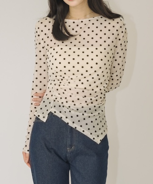 NEUNA（ヌナ） tシャツ 「発売日即完アイテム」ドットギャザー