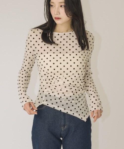 NEUNA（ヌナ） tシャツ 「発売日即完アイテム」ドットギャザー