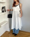 ワンピース 「WEB限定」フリルキャミチュニックの詳細画像3