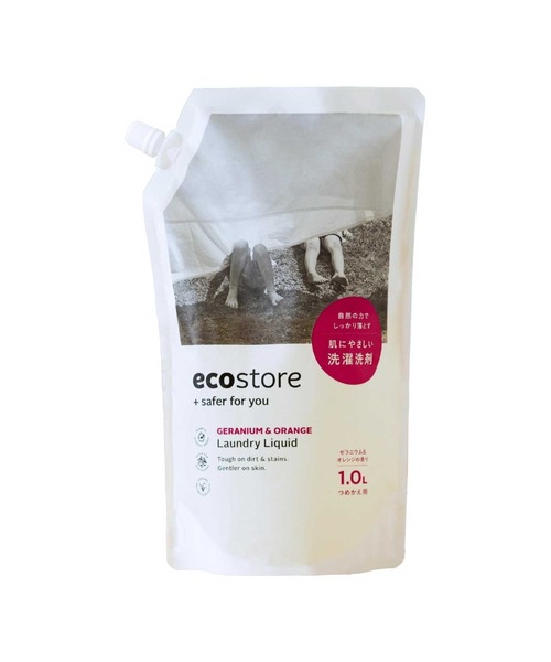 エコストア ecostore / ランドリーリキッド「ゼラニウム＆オレンジ」リフィルパック1L | ecostore