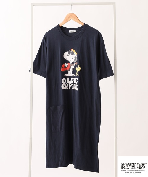 PEANUTS tシャツ プリントスーパーBIG Tシャツ 半袖 レディース メンズ 