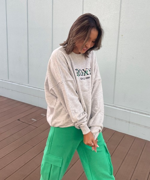 「ROXY」 スウェットカットソー FREE ネイビー レディース_画像3