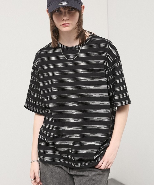 tシャツ 「Alfred Alex」Slub Border Basic Tee / スラブボーダー