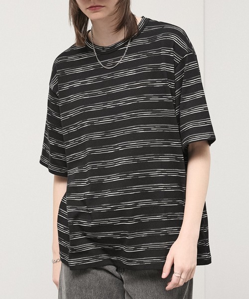 tシャツ 「Alfred Alex」Slub Border Basic Tee / スラブボーダー